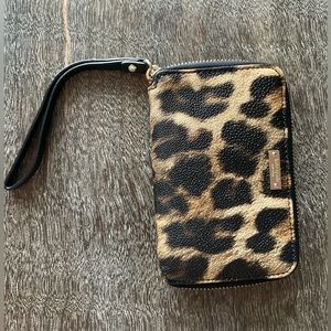 Kate Spade leopard print wristlet